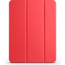 Teknook iPad Pro 11 2025 M5 Zore Smart Cover Kalem Bölmeli Standlı 1-1 Kılıf - Kırmızı