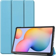 Teknook Galaxy Tab S7 Plus T970 Zore Smart Cover Standlı 1-1 Kılıf - Mavi