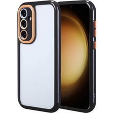 Teknook Galaxy S23 Fe Kılıf Kamera Korumalı Renkli Kenar ve Çerçeve Tasarımlı Zore Vitamin Kılıf - Siyah