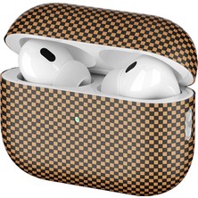 Teknook Airpods Pro 2 Zore Airbag 43 600D Karbon Fiber Kulaklık Kılıfı - Gold