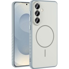 Teknook Galaxy A57 Kılıf M-Safe Şarj Özellikli Zore Tea Kılıf - Gümüş