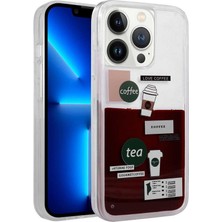 Teknook iPhone 12 Pro Max Kılıf Desenli Sıvılı Zore Drink Silikon Kılıf - No2