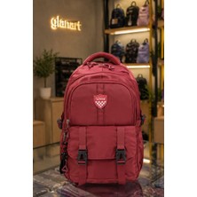 Glanart 4 Bölmeli Ortaokul Lise Çantası Young 1 Adet Kremit Rengi