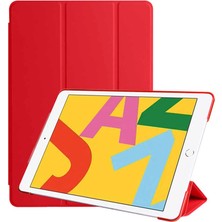 Teknook iPad 10.2 2021 (9.nesil) Zore Smart Cover Standlı 1-1 Kılıf - Kırmızı