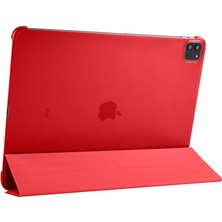 Teknook iPad Pro 12.9 2022 M2 Zore Smart Cover Standlı 1-1 Kılıf - Kırmızı