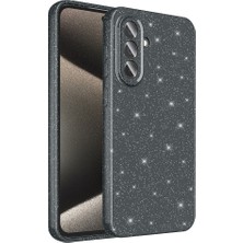 Teknook Galaxy A56 Kılıf Kamera Korumalı Simli Lüks Zore Koton Kılıf - Siyah