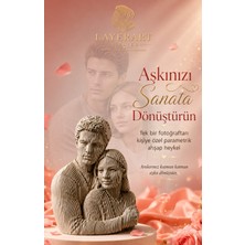 Layerart Atelier Kişiye Özel Fotoğraftan Heykele Parametrik Romantik Çift Büstü 25CM – Katmanlı Parametrik Modern Büst