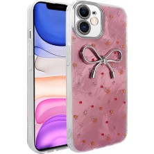 Teknook iPhone 11 Kılıf Kamera Korumalı Figürlü Zore Ponti Silikon Kılıf - Açık Pembe