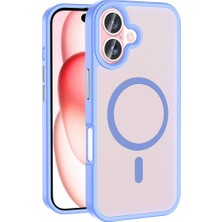 Teknook iPhone 16 Plus Kılıf M-Safe Şarj Özellikli Mat Arka Yüzey Zore Sio Kılıf - Lila