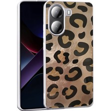 Teknook Xiaomi Poco X7 Pro Kılıf Desenli Zore Mep Kılıf - Gold Leopar