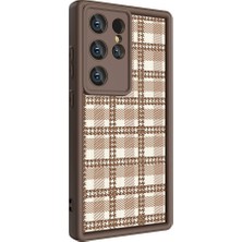 Teknook Galaxy S24 Ultra Kılıf Kamera Korumalı Baskılı Arka Yüzey Zore Klas Kılıf - Açık Kahve