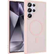 Teknook Galaxy S24 Ultra Kılıf M-Safe Şarj Özellikli Zore Babet Kılıf - Pembe