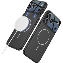 Teknook iPhone 17 Pro Max Kılıf M-Safe Şarj Özellikli Çift Parçalı Zore Napoli Kılıf - Siyah