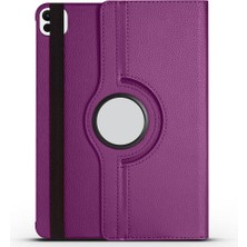 Teknook iPad Pro 11 2025 M5 Zore Dönebilen Standlı Kılıf - Mor