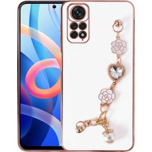 Teknook Xiaomi Redmi Note 12 Pro 4g Kılıf El Tutamaçlı Kamera Korumalı Zore Taka Silikon Kılıf - Beyaz