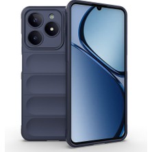 Teknook Realme C61 Kılıf Esnek Tpu Oyuklu Arka Yüzey Tasarımlı Zore Etnik Silikon Kılıf - Lacivert