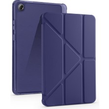 Teknook Lenovo Tab One 8.7 TB-305FU Kılıf Zore Tri Folding Kalem Bölmeli Standlı Kılıf - Lacivert