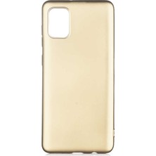 Teknook Galaxy A02S Kılıf Zore Premier Silikon Kılıf - Gold