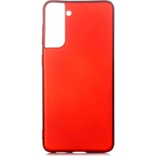 Teknook Galaxy S21 Kılıf Zore Premier Silikon Kılıf - Kırmızı