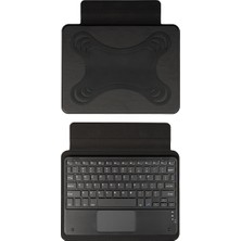 Teknook Zore Border Keyboard 10-11" Inç Universal Bluetooh Bağlantılı Standlı Klavyeli Tablet Kılıfı - Siyah