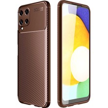 Teknook Galaxy M22 Kılıf Zore Negro Silikon Kılıf - Kahverengi