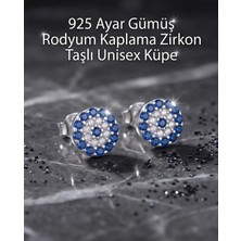 Begonia Accessories 929 Ayar Gümüş Rodyum Kaplama Zirkon Taşlı Minimal Halka ve Çivi Küpe Kadın Lüks Tasarım Şık Günlük Kullanım Gümüş Küpe ÇEŞITLERI-108-9A