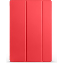 Teknook Galaxy Tab S10 Fe Plus Zore Smart Cover Kalem Bölmeli Standlı 1-1 Kılıf - Kırmızı
