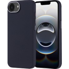 Teknook iPhone 17E Kılıf M-Safe Şarj Özellikli Karbon Fiber Görünümlü Zore Nekst Kılıf - Siyah