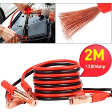 Yapex 1200 Amper Akü Takviye Kablosu 2 Metre Ağır Hizmet Araç Takviye Kablosu