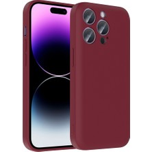 Teknook iPhone 14 Pro Max Kılıf Kamera Korumalı Kartlık Hazneli Zore Vitra Kılıf - Mürdüm
