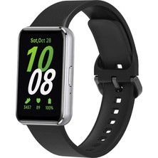 Teknook Galaxy Fit 3 Silikon Kordon Zore KRD-110 Strap Kayış - Siyah