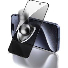 Teknook iPhone 15 Zore Rika Premium Privacy Temperli Cam Ekran Koruyucu - Siyah