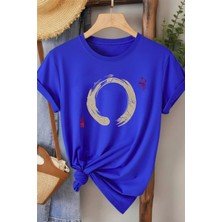 L'eivor Karma Sembol Baskılı Kadın Pamuk T-Shirt