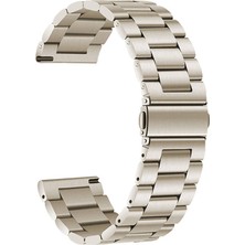 Teknook Huawei Watch Gt 3 42MM Zore Band-04 20MM Metal Kordon - Starlight