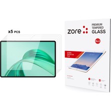 Teknook Honor Pad X8A Zore 5in1 Tablet Temperli Cam Ekran Koruyucu - Şeffaf