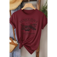 L'eivor Venice Italy Baskılı Kadın T-Shirt