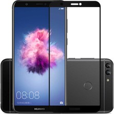 Teknook Huawei P Smart Zore Kenarları Kırılmaya Dayanıklı Cam Ekran Koruyucu - Siyah