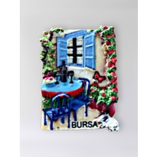 Mundy Bursa Polyester Kabartmalı Magnet 5 x 6,5 cm Dekoratif Hediyelik Buzdolabı Süsü (KOD:1677)