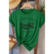 L'eivor Venice Italy Baskılı Kadın T-Shirt