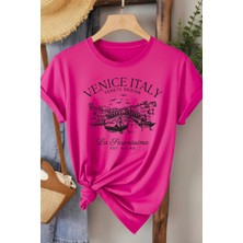 L'eivor Venice Italy Baskılı Kadın T-Shirt