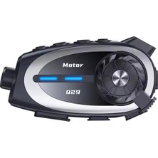 Aesco Q29 Motosiklet Kask Bluetooth Kulaklık Eşleşmeli 1080P Kamera Geniş Açı Su Geçirmez Intercom