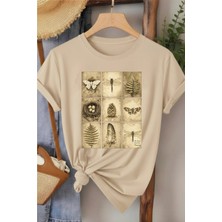 L'eivor Habitat Tasarım Baskılı Kadın Pamuk T-Shirt