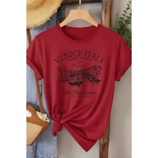 L'eivor Venice Italy Baskılı Kadın T-Shirt