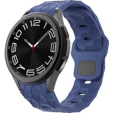 Teknook Galaxy Watch 5 40MM Zore KRD-116 20MM Futbol Desenli Spor Tasarımlı Silikon Kordon - Lacivert