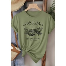 L'eivor Venice Italy Baskılı Kadın T-Shirt