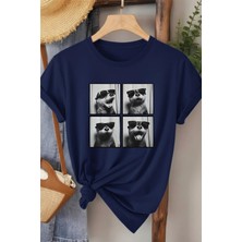 L'eivor Fok Balığı Poz Baskılı Kadın T-Shirt