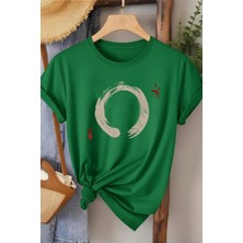 L'eivor Karma Sembol Baskılı Kadın Pamuk T-Shirt