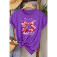 L'eivor Very Cherry Baskılı Pamuk T-Shirt