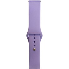 Teknook Huawei Watch Gt 3 42MM Band Serisi 20MM Klasik Kordon Silikon Strap Kayış - Lila