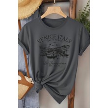L'eivor Venice Italy Baskılı Kadın T-Shirt